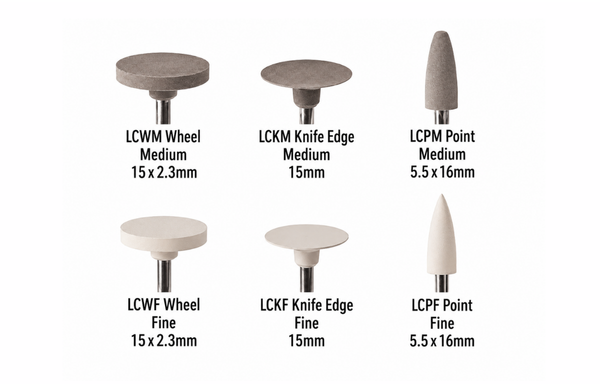 Composite Polishing System discs and points in 4-step sequence