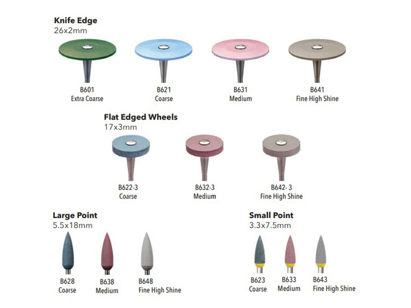 Green State Instruments variety of shapes for pre-sintered zirconia