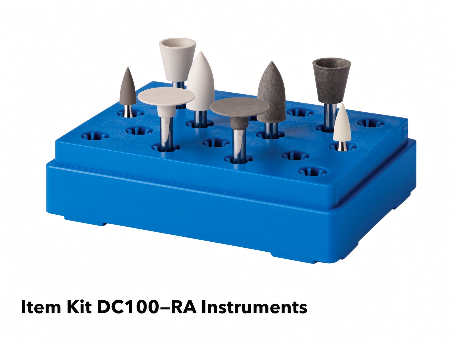 Composite Polishing System discs and points in 4-step sequence